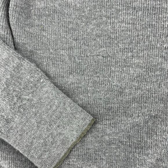 Rag & Bone Olive Green Gray Cashmere Sweater (M) Crew Neck Colorblock - Picture 5 of 5